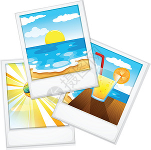 海滩照片假期边缘摄影风景射线相片绘画旅行阳光回忆设计图片