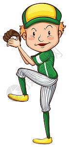 棒球服垒球活动棒球卡通片绘画男人运动锻炼乐趣玩家运动员设计图片