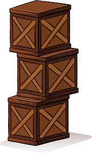 海运拼箱一堆板条箱图层平衡盒子绘画海运包装立方体集装箱棕色分层设计图片