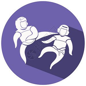 跆拳道背景跆拳道圆徽章图标设计图片