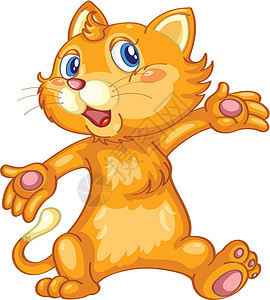 看镜头的猫代理CA虎斑毛皮吉祥物生活头发动画卡通片绘画尾巴乐趣设计图片