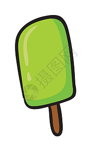 绿色的棒棒糖冰淇淋水果营养牛奶糖果奶油味道甜点食品剪贴食物设计图片