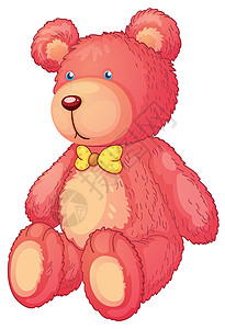 可爱黄色玩具熊泰迪熊黄色材料毛绒孩子们玩具熊粉色红色游戏毛皮绘画设计图片