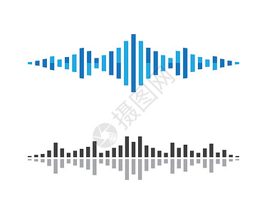 声波矢量图标插图设计嗓音光谱工作室均衡器酒吧波形放大器艺术派对墙纸背景图片