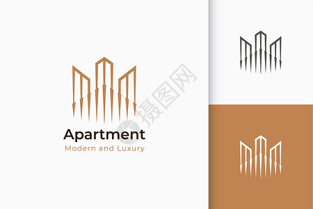 建筑形状的房地产或住宅标志代表酒店或公寓高清图片