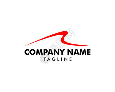 初始字母 R 徽标模板设计网络黑色推广红色品牌标识字体白色插图公司背景图片