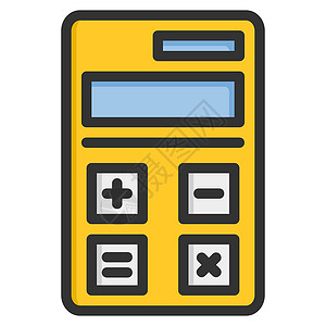 计算器图标设计轮廓颜色样式键盘教育计算网站商业金融办公室网络会计经济背景图片