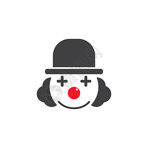 戴礼帽小丑它制作小丑角色庆典鼻子马戏团游戏戏服扑克乐趣标识娱乐派对设计图片