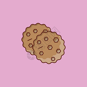 各类饼干饼干糖果图标白色奶油食物庆典烹饪小吃巧克力零食设计图片