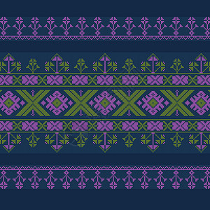 美洲原住民绿色不同颜色的民族装饰图案集民间打印国家纺织品原住民艺术刺绣星星抛光边界设计图片