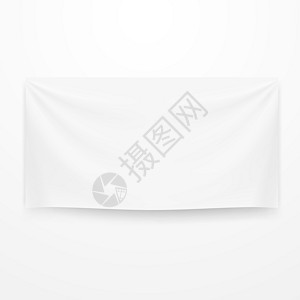白色透明纺织横幅模板床单帆布棉布细绳长方形折叠空白织物框架纺织品图片