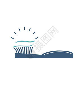 牙膏设计有牙膏图标矢量的牙刷设计图片