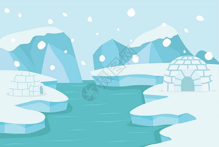 海雪北极北极冰雪冰面景观设计图片