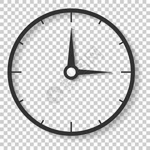 平面样式的时钟倒计时图标 孤立背景上的时间计时器矢量图解 时钟经营理念数字指针黑色速度小时滴答圆形商业圆圈倒数背景图片