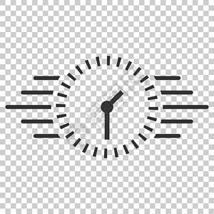 平面样式的时钟倒计时图标 孤立背景上的时间计时器矢量图解 时钟经营理念数字指针圆圈倒数绘画圆形间隔按钮拨号顺时针背景图片