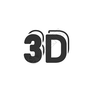 平面样式的 3d 文本图标 孤立在白色背景上的词向量图解 立体技术经营理念格式娱乐展示电影插图字体反射中风立体镜光学背景图片