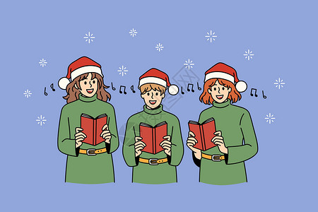 圣诞歌曲福音和圣诞节庆祝概念设计图片