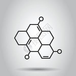 平面样式的科学图标 白色孤立背景上的 DNA 细胞矢量图解 分子进化经营理念力量生物学生活插图电子生物质子原子建造物理背景图片