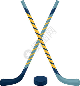 分数图标冰曲棍球和野外曲棍球棒 运动运动的体育设备 白色背景的矢量插图单设计图片