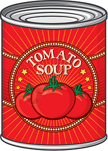 吃罐头番茄汤罐头设计图片