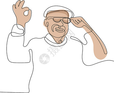 60岁老人带眼镜眼试镜的快乐老年老人设计图片