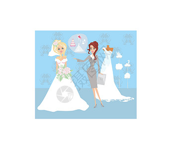 新娘婚鞋婚订和新娘女士婚礼手袋配件面纱店铺顾客帮手幸福裙子设计图片