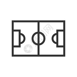 UI素材游戏足球场大纲 ui web 图标 用于 web 移动和用户界面设计的足球场矢量图标在白色背景下隔离设计图片
