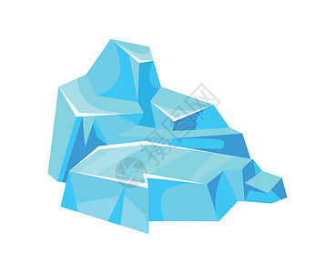 梯卡坡湖卡通冰块 水体 平面矢量图 以示其变化设计图片