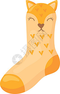 动物穿搭有趣的狐狸头袜 卡通小孩鞋设计图片