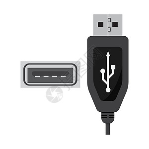 电缆公司USB 数据传输标识电缆商业驾驶港口电脑硬件连接器记忆贮存公司设计图片