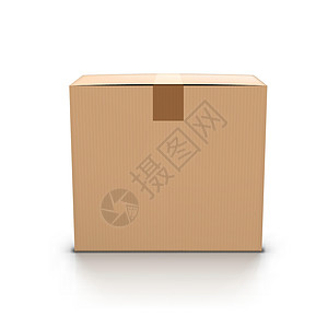 盒子与胶带图片用粘胶磁带封闭的手工艺纸板邮箱白色运输盒子命令服务商业邮政包装褐色空白设计图片