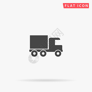 轿车拖车卡车平板矢量图标旅行交通运输插图汽车车辆火车船运货物轿车设计图片