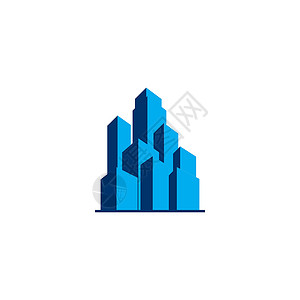 常租公寓城市图标标识住宅金融公司房子建筑销售商业奢华蓝色设计图片