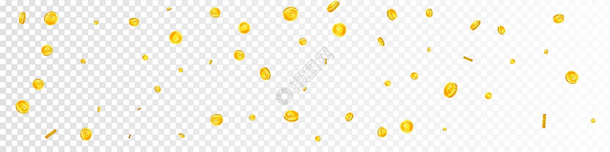 桩泰铢硬币掉落 大胆分散的泰铢硬币 泰国钱 漂亮的头奖 财富或成功的概念 矢量图设计图片