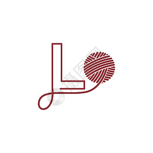 l39笔迹图标设计插图的字母 L 和 skein设计图片