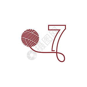 数字7自行设计7号和线条图标设计图示的尖刺设计图片