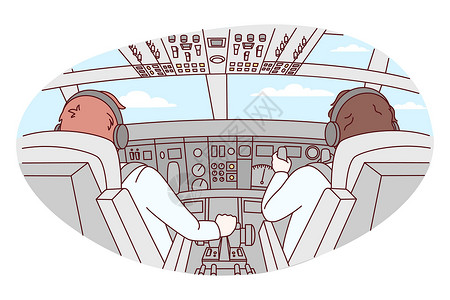 客机飞行员飞机机舱飞行员设计图片