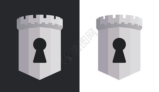 沃子爵城堡具有复制空间 徽标元素或任何显示保护和可靠性的标志的房地产公司签字处(Real Estate)设计图片