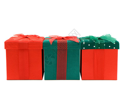 圣诞节礼物 白色的 盒子 红色的 展示 假期背景图片
