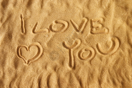 我爱你写在沙子上背景图片