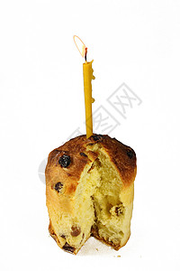 复活节 蜡烛 静物 葡萄干 火 水果蛋糕 蛋糕 食物背景图片