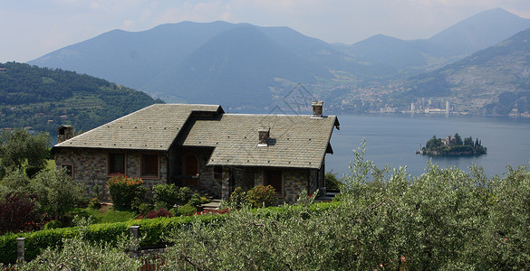 别墅房顶意大利别墅 意大利语 湖 假期 风景优美的 建筑 海岸 房顶的瓦片 夏天背景