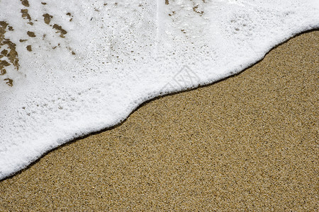 水和沙沙滩细节 - 文本或图像的复制空间背景图片