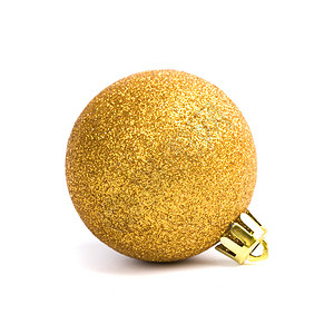 金色玻璃月光球 假期 白色的 闪亮的 季节 金的 金子背景图片