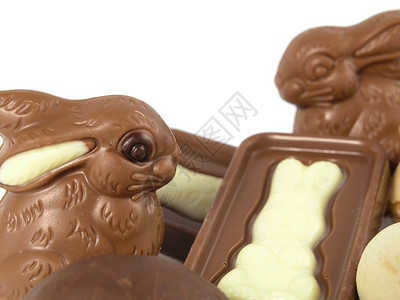 巧克力复活节兔子 款待 庆祝活动 布劳恩 糖 食物背景图片
