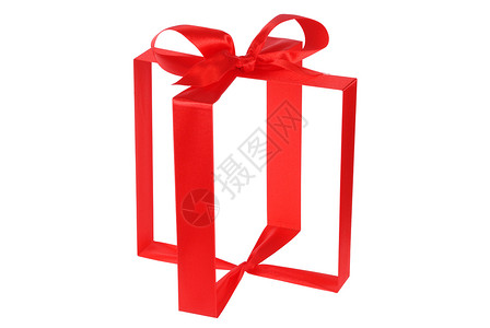 无形礼品盒 红色的 弓 圣诞节 礼物 盒子 展示背景图片