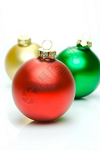圣诞礼服 假期 金子 球 红色的 绿色的背景图片