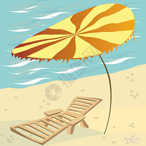 夏季卡 假期 支撑 水 插图 休息 放松 椅子 逃离 木头背景图片