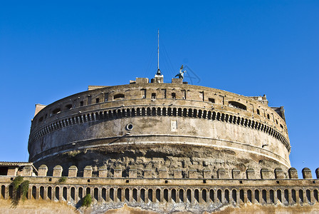 罗马热科咆哮着城堡罗马的高清图片