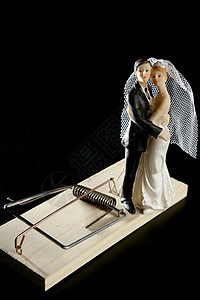 老鼠新娘婚姻被视为一个鼠标陷阱 数字 装饰品 马夫 浪漫的 老鼠背景